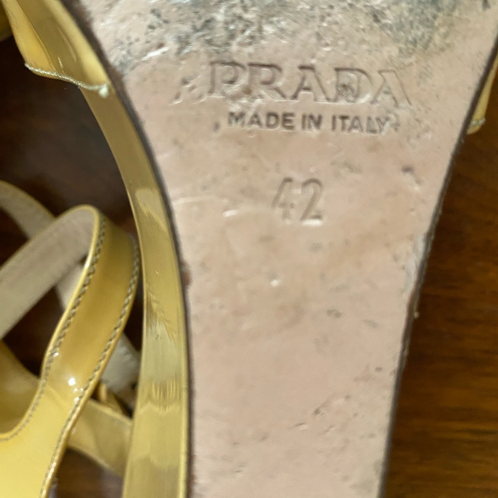 PRADA Patent Leather Wedge Sandals EU 42/US 10 - Picture 9 of 9